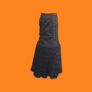 Goth Style High Wasited Memaid Maxi Skirt
